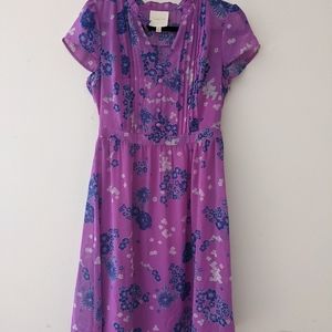 Modcloth Floral Knee Length Dress with Slip